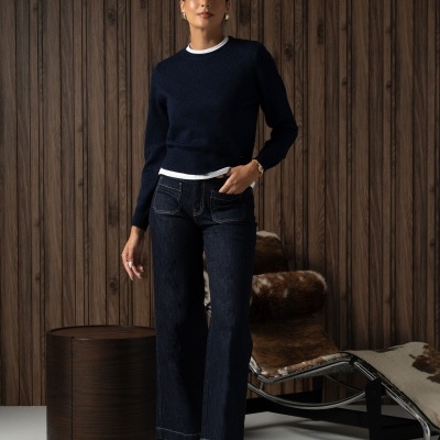 Camisola de malha com detalhe de losangos Ferrache