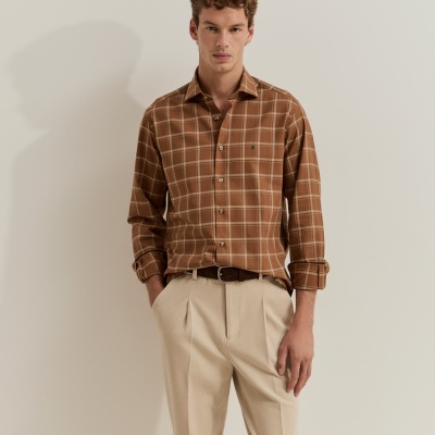 Camisa xadrez slim fit Lion of Porches