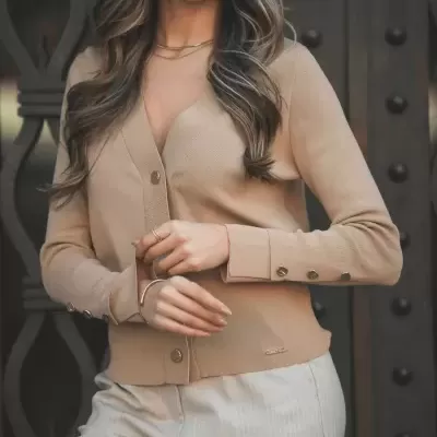 Cardigan botões gold  SPACCIO