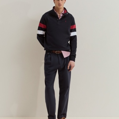 Sweatshirt de manga comprida com riscas Lion of Porches