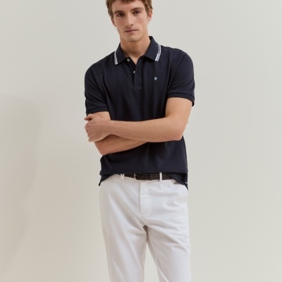 Polo de manga curta em algodão Lion of Porches