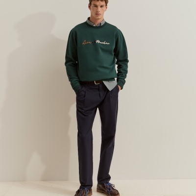 Sweater de algodão com logotipo Lion of Porches