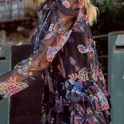 VESTIDO FOLHOS SAHOCO