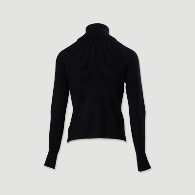 Camisola de malha canelada com gola alta Ferrache