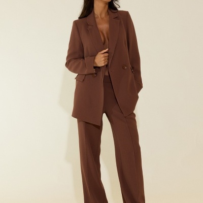 Blazer reto com fecho em trespasse Scripta