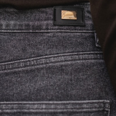 Jeans wide leg em algodão Ferrache