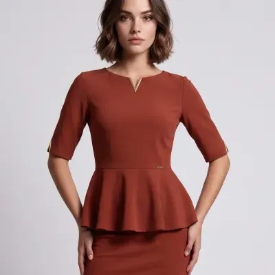 Top com folho à cintura Sahoco