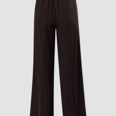 Calça wide leg com detalhe de fivelas Ferrache