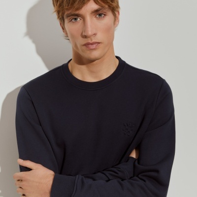 Sweater de algodão decote redondo Lion of Porches