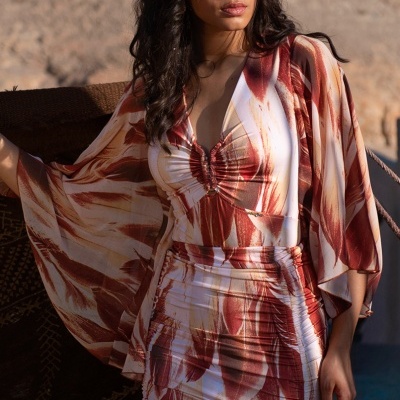 BODY ESTAMPADO MANGA FLUÍDA SAHOCO