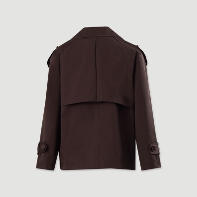 Gabardine curta em trespasse Ferrache