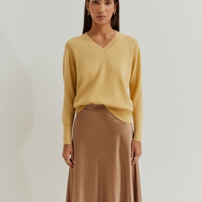 Camisola de lã decote em V Lion of Porches