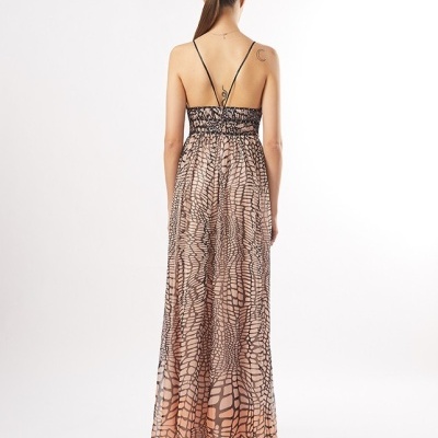 VESTIDO COMPRIDO ESTAMPADO CARLA RUIZ