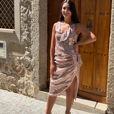 Saia midi lantejoulas Ana Sousa