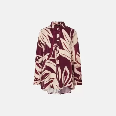 Blusa fluída estampada Scripta