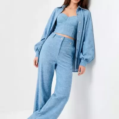 Camisa Oversize em Renda com Manga Balão Sahoco