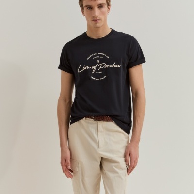 T-shirt em algodão Lion of Porches