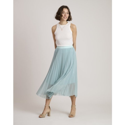 Saia midi plissada Naf Naf