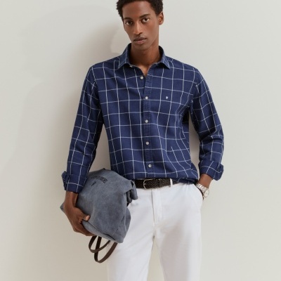 Camisa slim fit com padrão de quadrados Lion of Porches