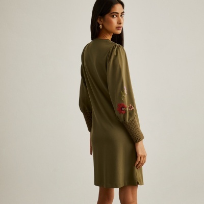 Vestido de malha com bordado Lion of Porches