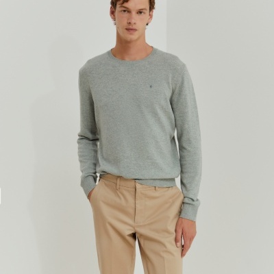 Calças chino slim fit vincadas Lion of Porches