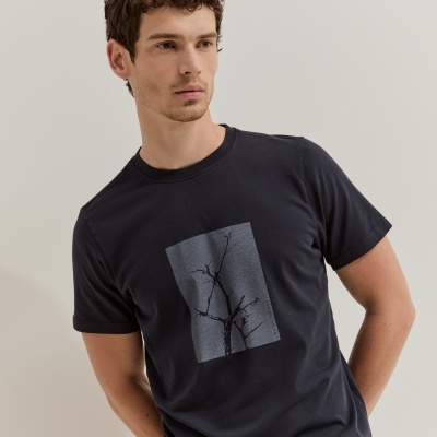 T-shirt de manga curta em algodão Lion of Porches