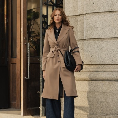 Casaco estilo gabardine Swallow