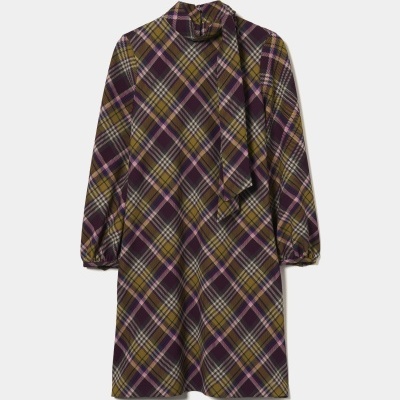 Vestido tartan manga comprida Lion of Porches