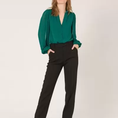 Calça com fibras metalizadas Naf Naf