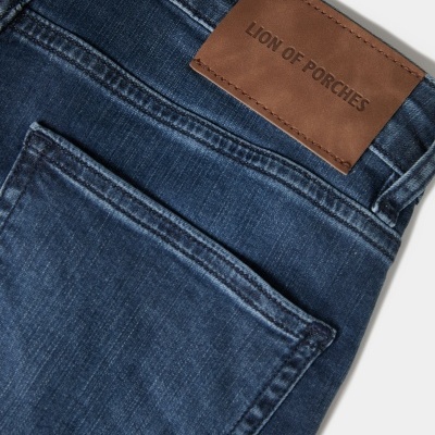 Calças denim de algodão Lion of Porches