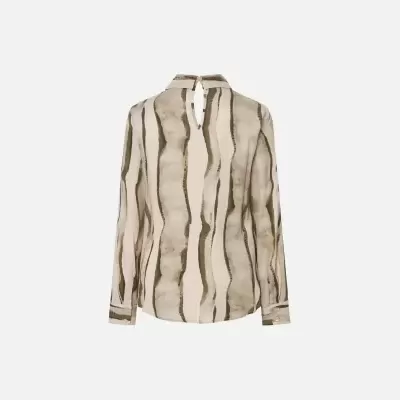 Blusa estampada com pormenor metálico no decote Scripta