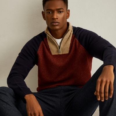 Camisola gola alta com fecho Lion of Porches