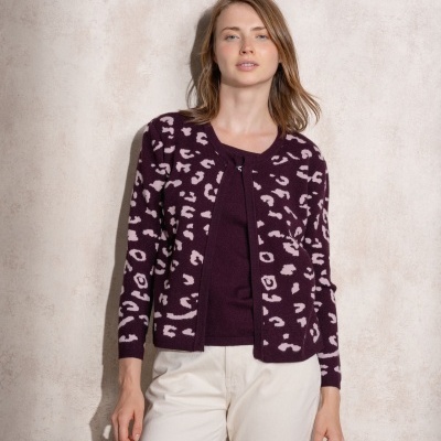 Casaco de malha com jacquard SMF