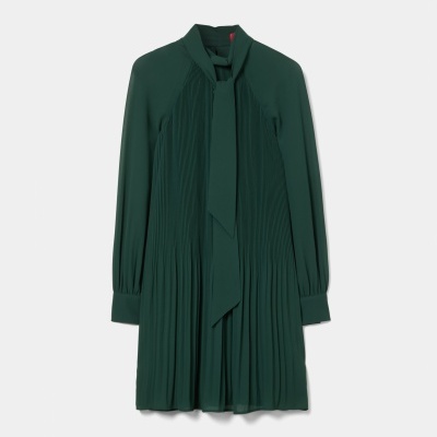 Vestido curto plissado Lion of Porches