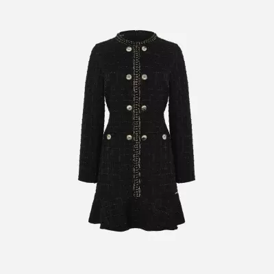 Vestido com pormenor de botões metálicos Scripta