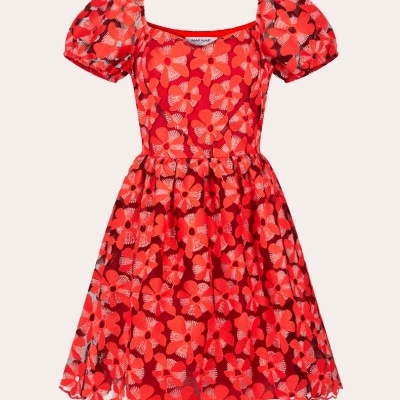 VESTIDO SINO COM DECOTE CORAÇÃO NAF NAF