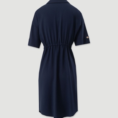 Vestido camiseiro em tecido com linho Ferrache