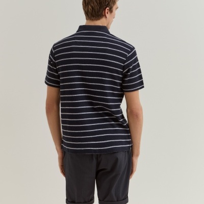 Polo camisa às riscas de manga curta Lion of Porches