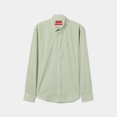 Camisa regular fit às riscas de algodão Lion of Porches