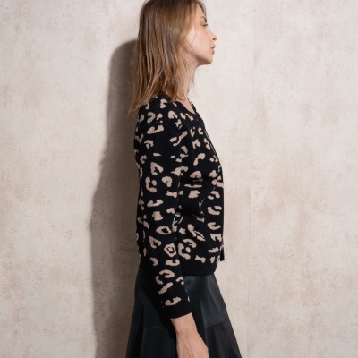 Casaco de malha com jacquard SMF