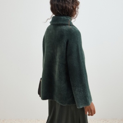 Casaco de pelo mangas raglan Decenio