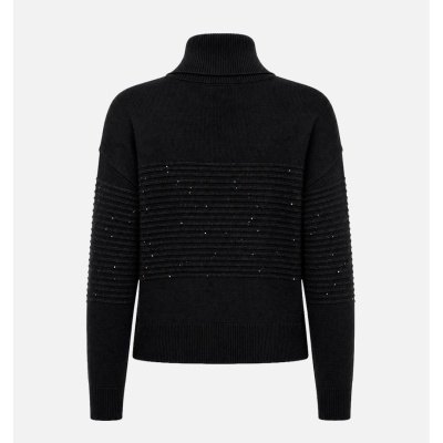Camisola de malha com detalhe em relevo e brilho Scripta