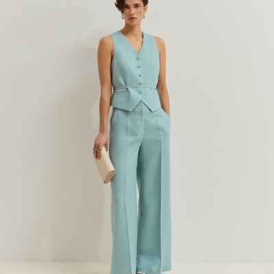 Calças em linho Lion of Porches