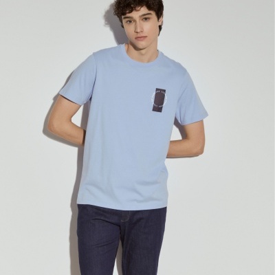 T-shirt manga curta em algodão Lion of Porches