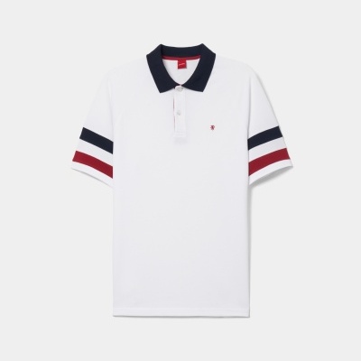 Polo de manga curta em algodão Lion of Porches