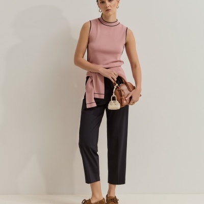 Colete de mangas cavas em malha Lion of Porches