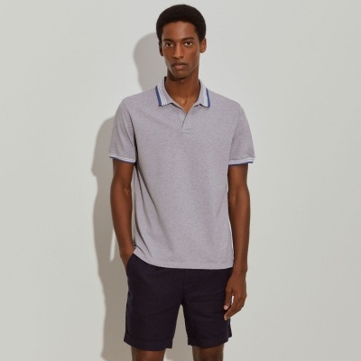 Polo piqué regular fit com riscas Lion of Porches