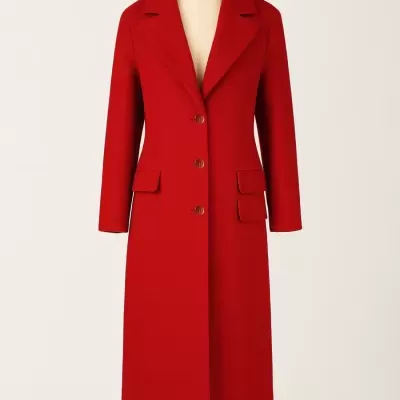 Casaco comprido em lã Sahoco