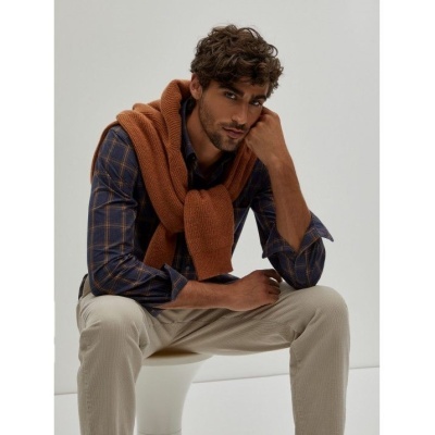 Camisa regular fit com padrão xadrez Decenio