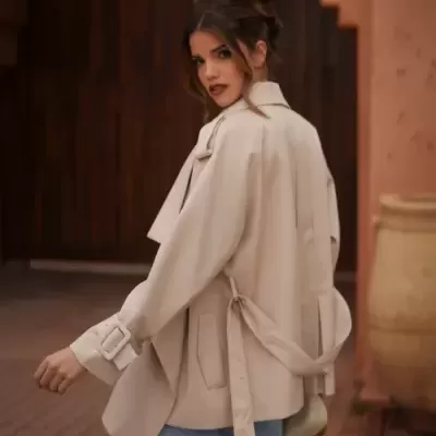 Casaco Trench com Lapela Larga SPACCIO By Cristina